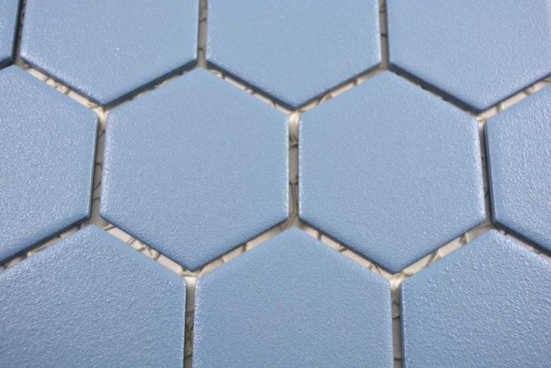 Muestra de mano mosaico cerámico hexágono azul-verde R10B plato de ducha azulejo suelo mosaico azulejo cocina baño MOS11H-0451-R10_m