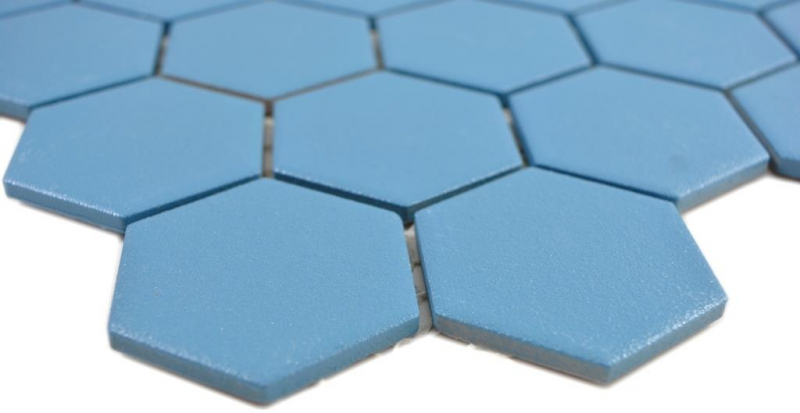 Muestra de mano mosaico cerámico hexágono azul-verde R10B plato de ducha azulejo suelo mosaico azulejo cocina baño MOS11H-0451-R10_m