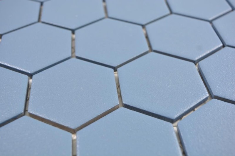 Muestra de mano mosaico cerámico hexágono azul-verde R10B plato de ducha azulejo suelo mosaico azulejo cocina baño MOS11H-0451-R10_m