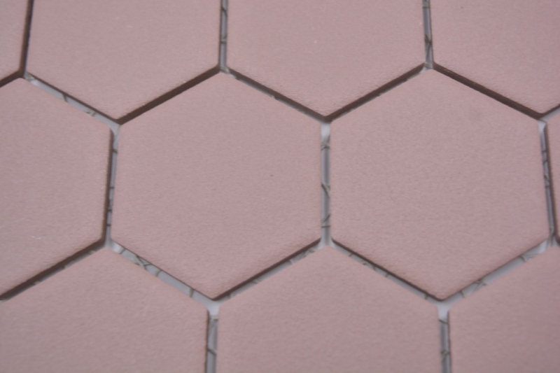 Cerámica mosaico hexágono clinker rojo R10B plato de ducha azulejo mosaico azulejos cocina baño piso MOS11H-0099-R10_f