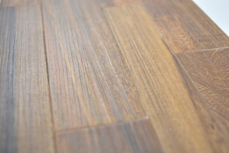 autoadhesivo paneles de pared vinilo papel de aluminio beige marrón aspecto madera roble pared trasera panel de pared cocina azulejo backsplash MOS200-W2213_f