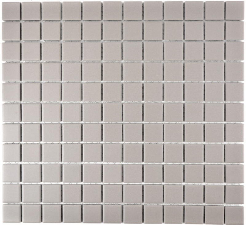 Muestra de mano azulejo mosaico cerámica GRIS CLARO JABÓN GRIS PARED SUELO sin esmaltar MOS18-0204-R10_m