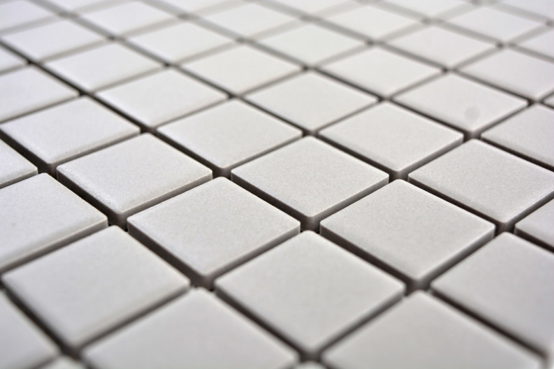 Muestra de mano azulejo mosaico cerámica GRIS CLARO JABÓN GRIS PARED SUELO sin esmaltar MOS18-0204-R10_m