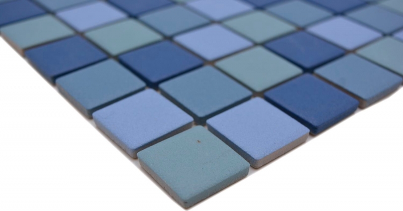 Mosaico de cerámica azul turquesa piscina mosaico azulejo RUGGED DUCHA CUENCA PISO AZULEJES backsplash cocina pared - MOS18-0404-R10