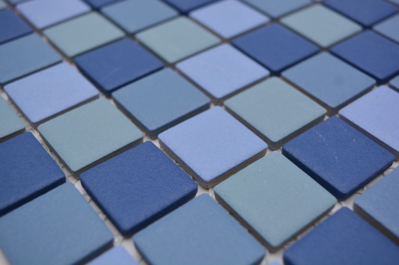 Mosaico de cerámica azul turquesa piscina mosaico azulejo RUGGED DUCHA CUENCA PISO AZULEJES backsplash cocina pared - MOS18-0404-R10