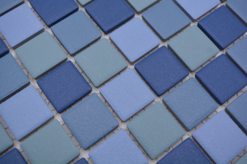 Mosaico de cerámica azul turquesa piscina mosaico azulejo RUGGED DUCHA CUENCA PISO AZULEJES backsplash cocina pared - MOS18-0404-R10