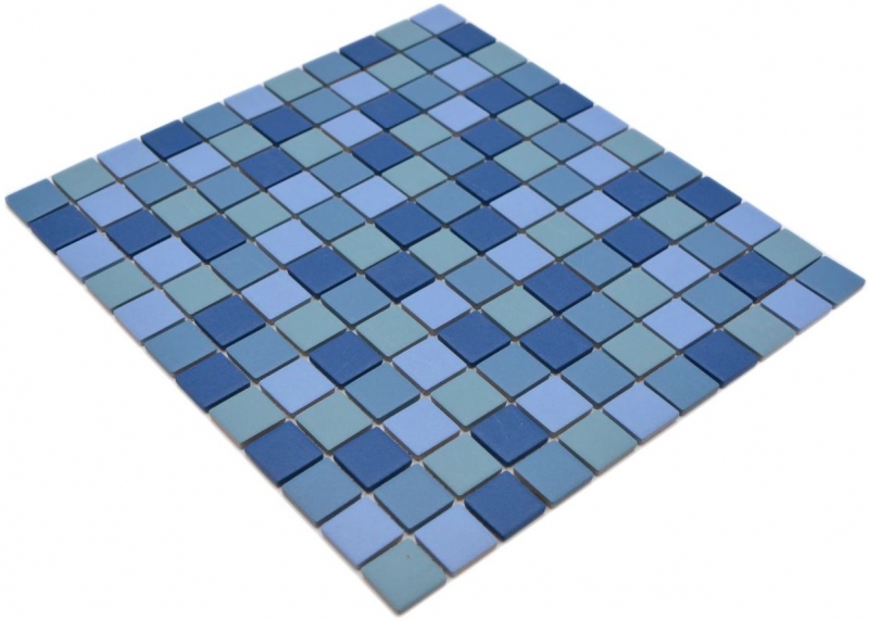 Mosaico de cerámica azul turquesa piscina mosaico azulejo RUGGED DUCHA CUENCA PISO AZULEJES backsplash cocina pared - MOS18-0404-R10