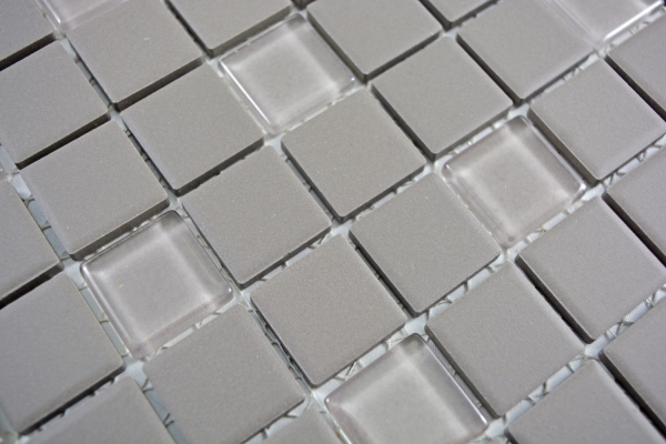 Muestra de mano azulejo mosaico cerámica gris sin esmaltar mosaico de vidrio plato de ducha MOS18-0202-R10_m