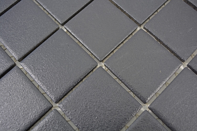 Muestra de mano mosaico azulejo de cerámica suave negro SLIPPROOF SLIPPROOF MOS14-0311-R10_m
