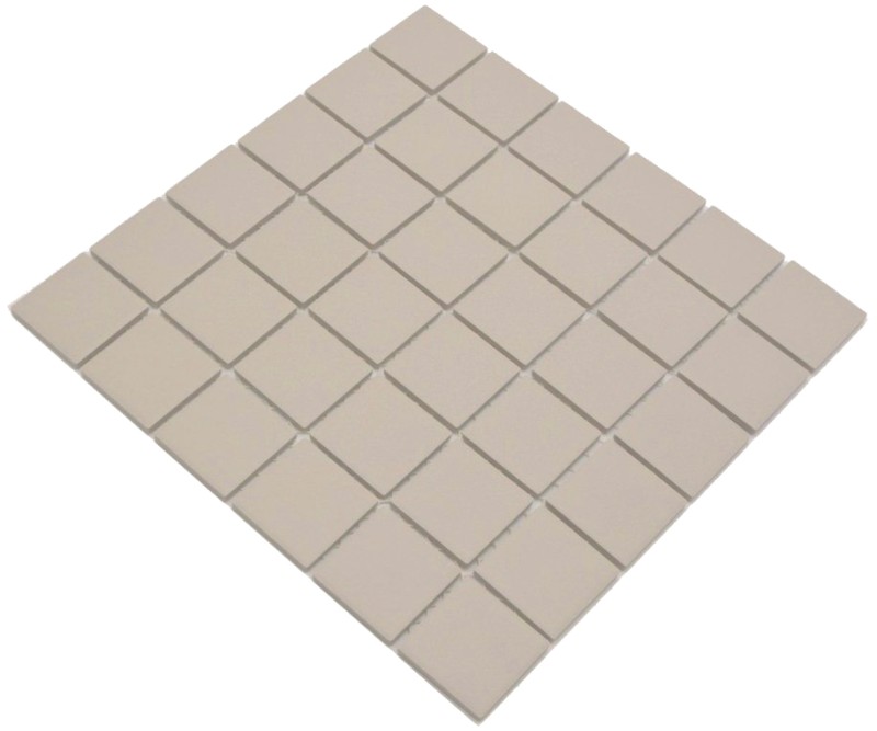 Mosaico cerámico magnolia beige claro sin esmaltar LISO azulejo para plato de ducha - MOS14B-1211-R10