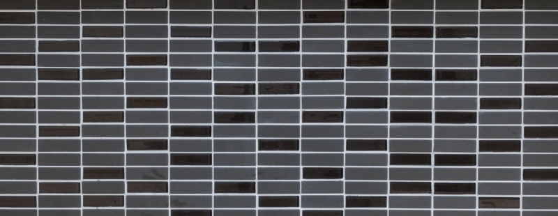 Rod mosaico de azulejos de cerámica gris-marrón sin esmaltar antideslizante mezcla de vidrio plato de ducha azulejo del piso cuarto de baño - MOS24-1313-R10