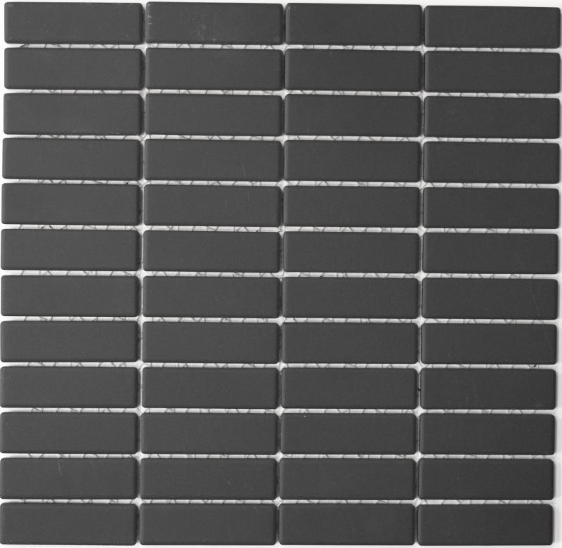Mosaico de azulejos de cerámica varillas negro antracita sin esmaltar plato de ducha azulejo de piso MOS24B-0310-R10_f