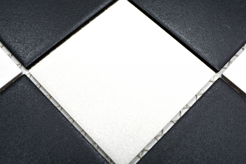 Mosaico Pared Suelo Cerámica Tablero de Ajedrez Blanco Negro Plato de Ducha SEGURIDAD - MOS22-0304-R10