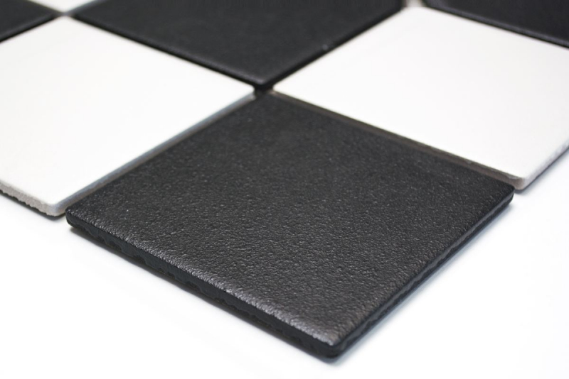 Mosaico Pared Suelo Cerámica Tablero de Ajedrez Blanco Negro Plato de Ducha SEGURIDAD - MOS22-0304-R10