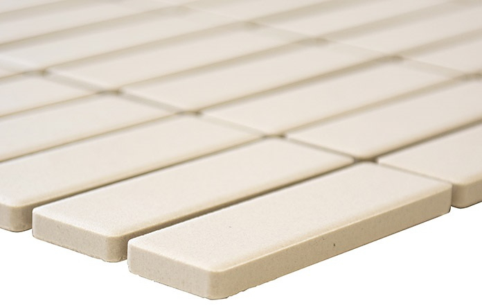 Mosaico de azulejos de cerámica barras de color beige claro sin esmaltar plato de ducha baldosas MOS24B-1211-R10_f