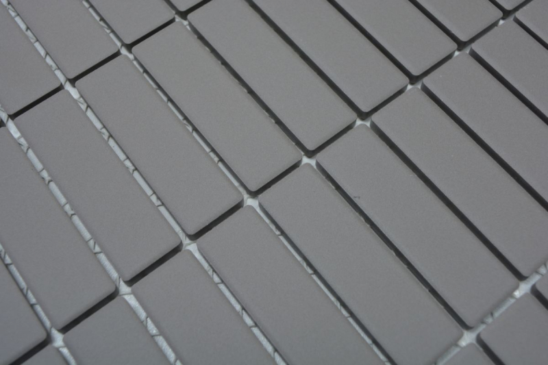 Mosaico cerámica barras barro gris sin esmaltar plato de ducha azulejo MOS24B-0204-R10_f