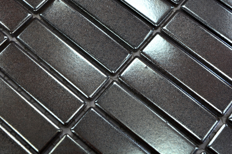 Rod Mosaico de Azulejos de Cerámica Revestimiento de Pared Decorativo Antracita MOS24-0217_f