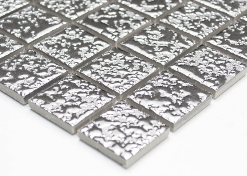 Mosaico de cerámica azulejos de mosaico PLATA textura pared azulejo backsplash cocina MOS18-0207