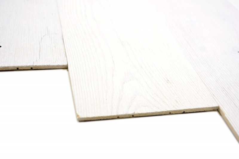 Paneles de madera autoadhesivos panel de pared panel de pared de madera blanco MOS170-W010 ( 9 piezas)