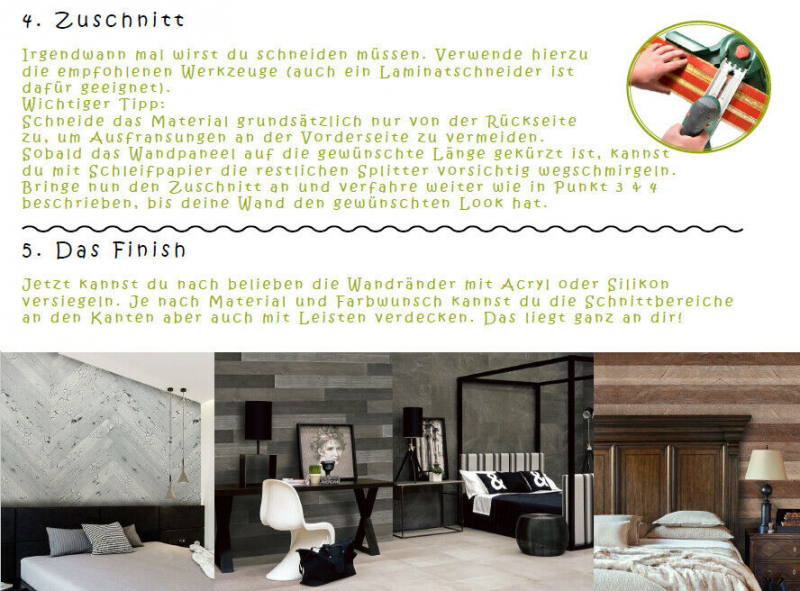 Paneles de madera autoadhesivos panel de pared panel de pared de madera beige - MOS170-W021 ( 9 piezas)