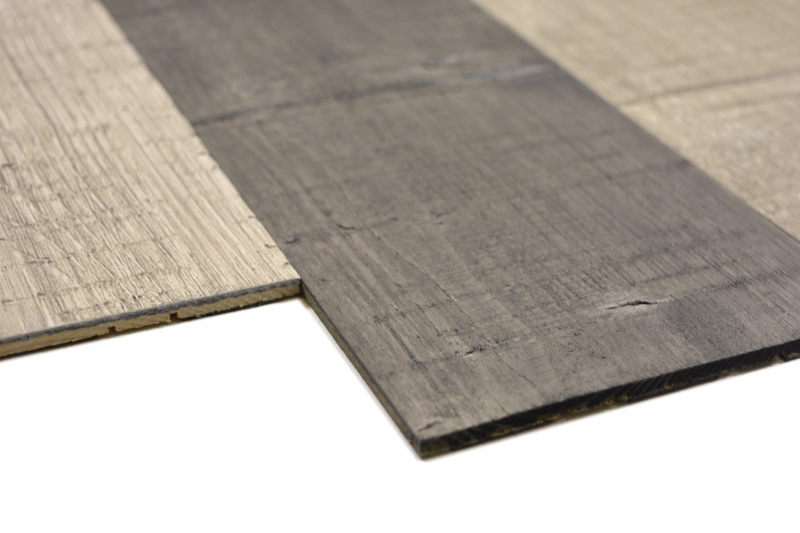 Paneles de madera autoadhesivos paneles de pared revestimiento de pared de madera panel de pared gris - MOS170-W356 ( 9 piezas)