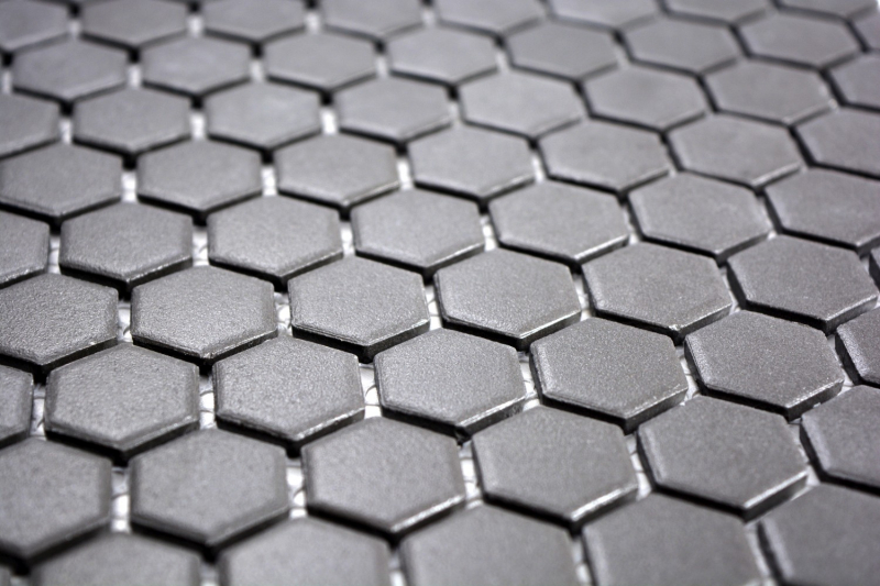 Mosaico de cerámica hexagonal negro sin esmaltar MOS11A-0304-R10_f