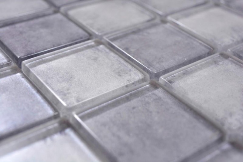 Mosaico de vidrio mosaico azulejos pastel gris pared azulejo backsplash cocina baño - MOS88-0020