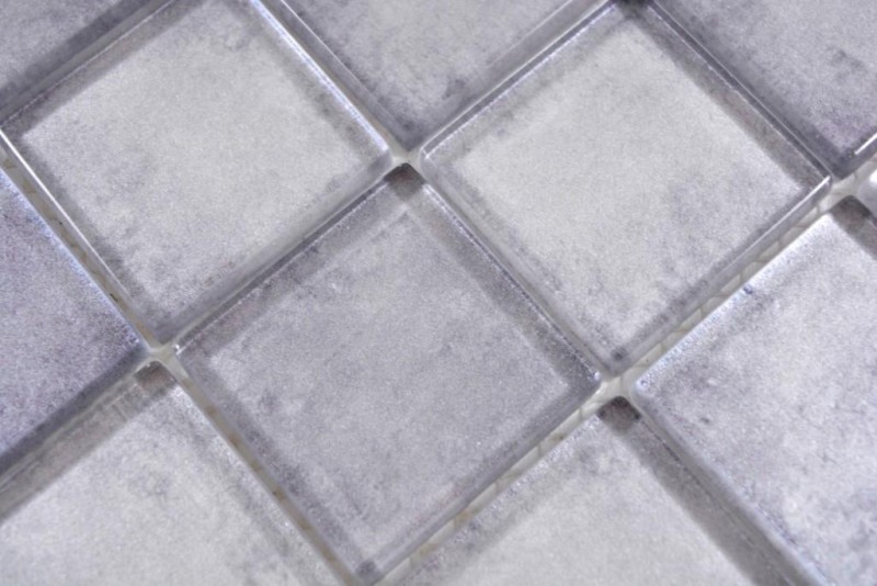 Mosaico de vidrio mosaico azulejos pastel gris pared azulejo backsplash cocina baño - MOS88-0020