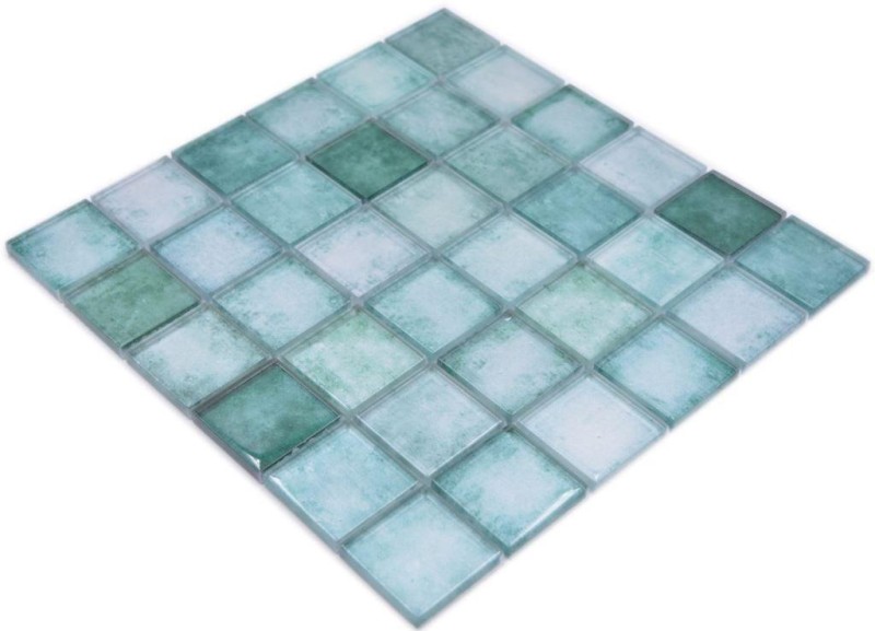 Mosaico de vidrio mosaico azulejos verde pastel pared azulejo backsplash cocina baño MOS88-0050