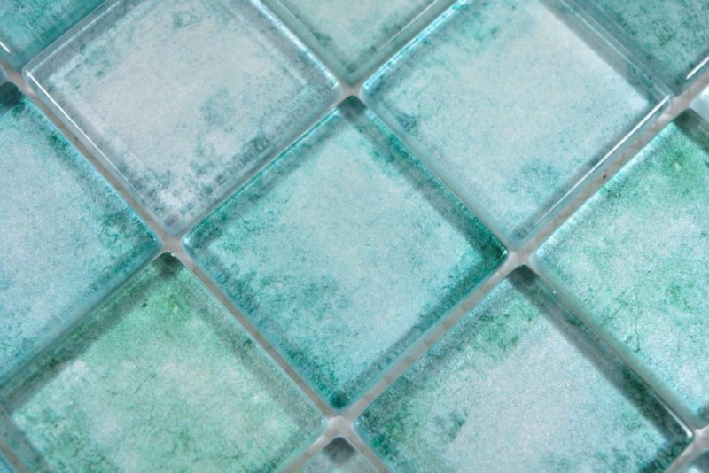 Mosaico de vidrio mosaico azulejos verde pastel pared azulejo backsplash cocina baño MOS88-0050