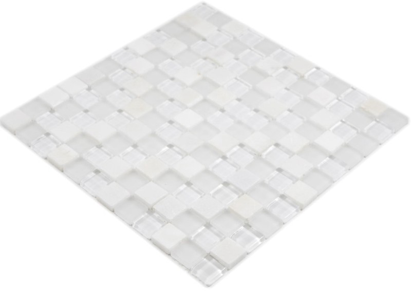 Piedra natural rústico vidrio mosaico mosaico azulejo super blanco pared revestimiento azulejo backsplash cocina baño azulejo WC splashback - MOS72-0001