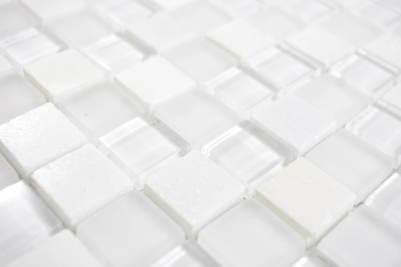Piedra natural rústico vidrio mosaico mosaico azulejo super blanco pared revestimiento azulejo backsplash cocina baño azulejo WC splashback - MOS72-0001