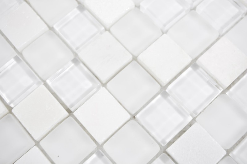 Piedra natural rústico vidrio mosaico mosaico azulejo super blanco pared revestimiento azulejo backsplash cocina baño azulejo WC splashback - MOS72-0001