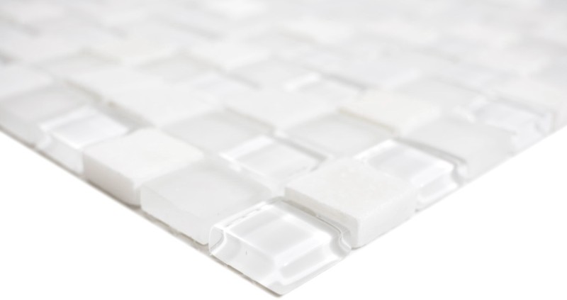 Piedra natural rústico vidrio mosaico mosaico azulejo super blanco pared revestimiento azulejo backsplash cocina baño azulejo WC splashback - MOS72-0001