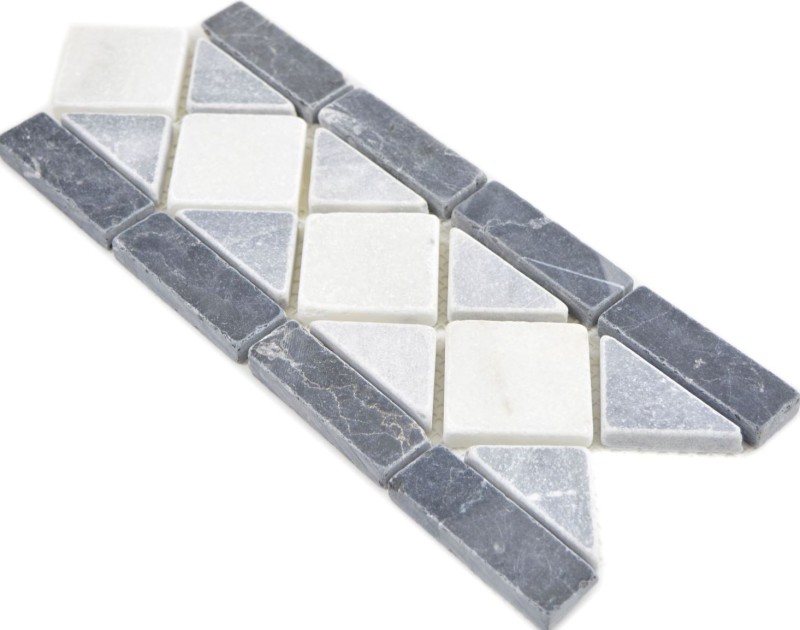 Borde de piedra natural gris blanco antracita travertino borde baño pared suelo cocina sauna salón - MOSBor-0226