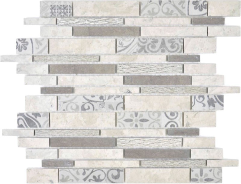 Mármol mosaico azulejo cerámica mosaico gris antracita pared azulejo espejo baño - MOS180-D0927G