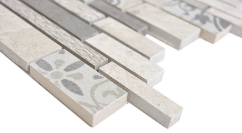 Mármol mosaico azulejo cerámica mosaico gris antracita pared azulejo espejo baño - MOS180-D0927G