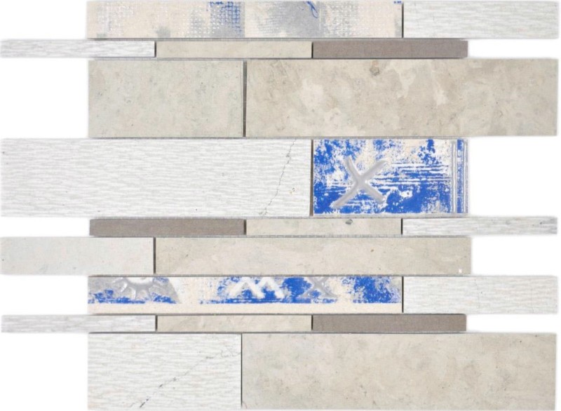Mármol mosaico azulejo cerámica mosaico azulejo barras gris crema cocina pared azulejo espejo ducha pared piso - MOS180-D09STG