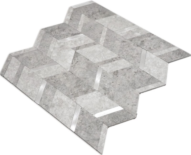 autoadhesivo mosaico esteras flecha mirada vinilo gris plata antracita azulejo backsplash cocina