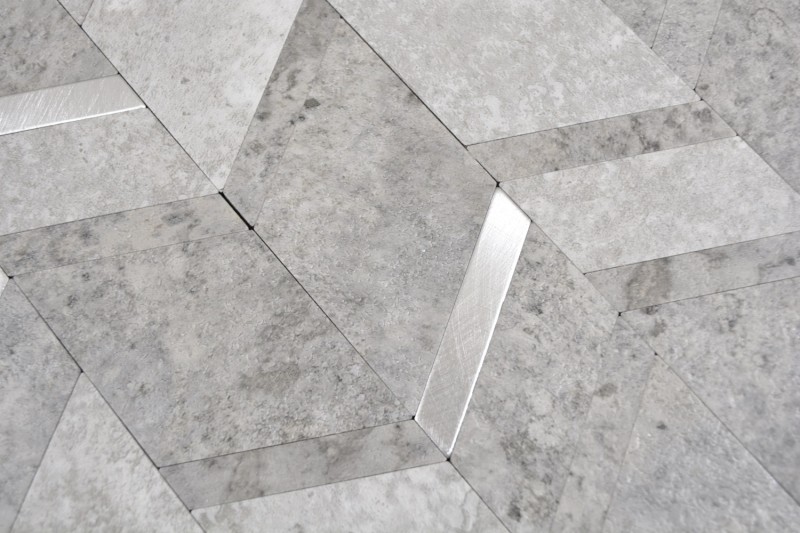 autoadhesivo mosaico esteras flecha mirada vinilo gris plata antracita azulejo backsplash cocina