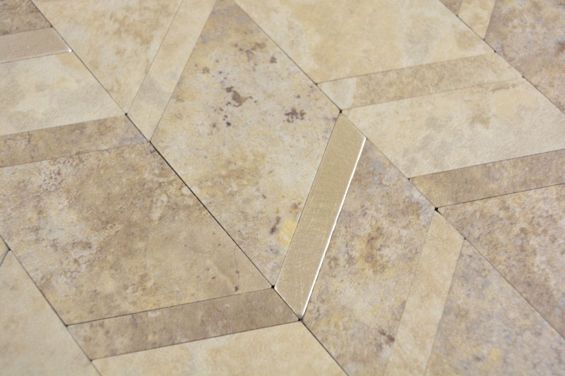 revestimiento mural autoadhesivo vinilo piedra flecha beige plata MOS200-46LBG