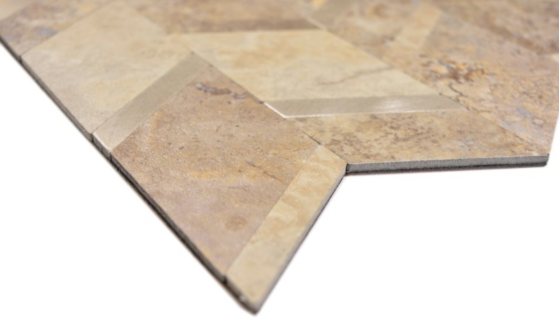revestimiento mural autoadhesivo vinilo piedra flecha beige plata MOS200-46LBG