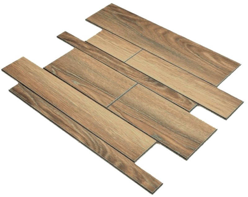 autoadhesivo paneles de pared aspecto madera marrón cocina salpicadero azulejo backsplash
