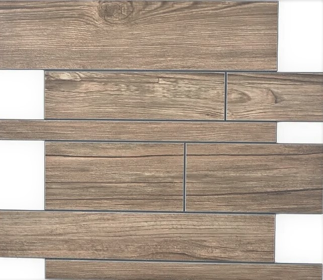 autoadhesivo paneles de pared aspecto madera marrón cocina salpicadero azulejo backsplash