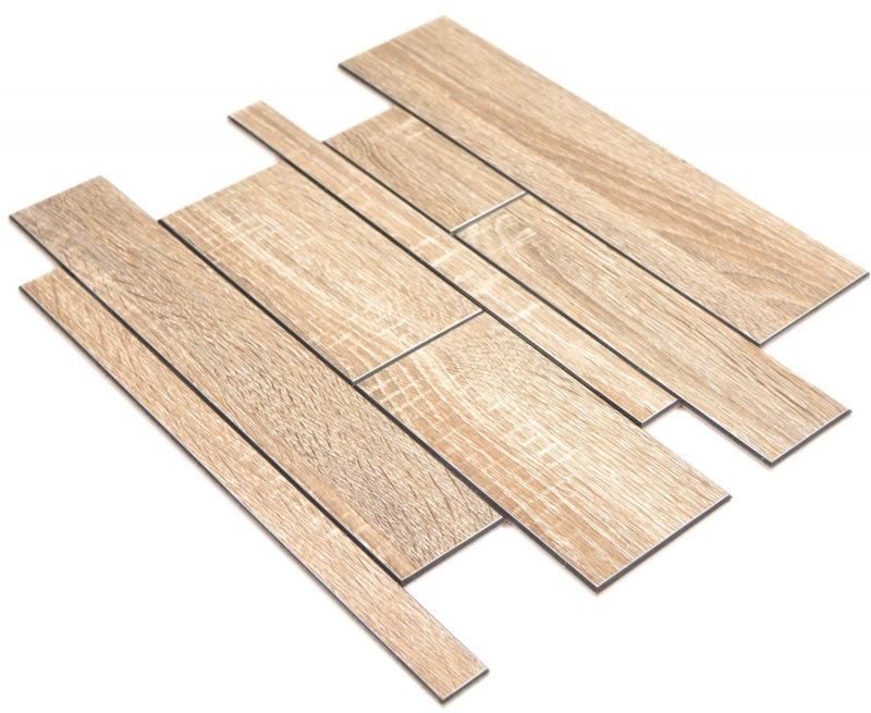 Revestimiento de pared autoadhesivo con aspecto de madera para salpicaderos de cocina MOS200-57WGS