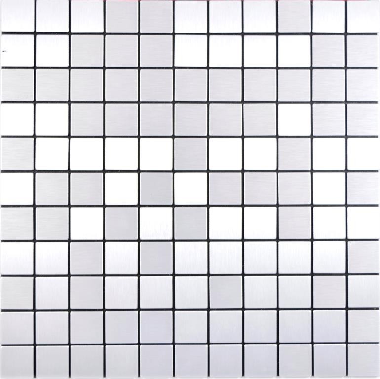 mosaico plateado autoadhesivo de aluminio para salpicaduras de cocina MOS200-L7S
