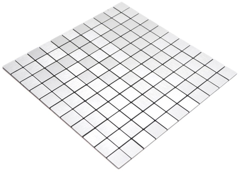 mosaico plateado autoadhesivo de aluminio para salpicaduras de cocina MOS200-L7S
