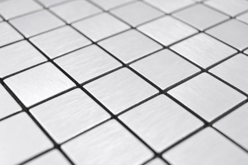 mosaico plateado autoadhesivo de aluminio para salpicaduras de cocina MOS200-L7S