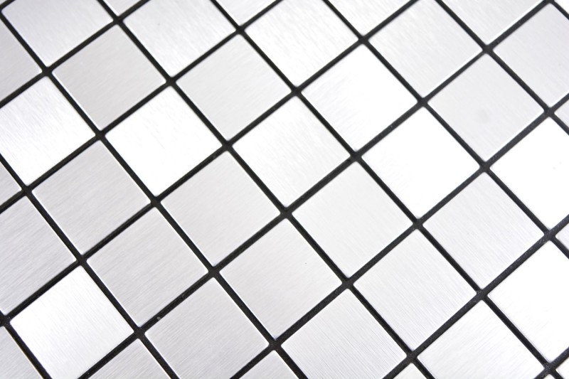 mosaico plateado autoadhesivo de aluminio para salpicaduras de cocina MOS200-L7S