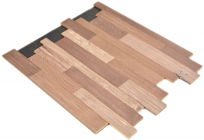 autoadhesivo paneles de madera real compuesto beige marrón HSC madera pared azulejos backsplash cocina splashback MOS170-PW1
